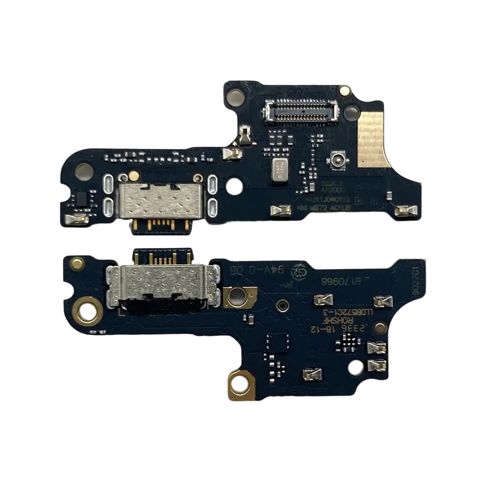 Black circuit board usb charging port flex cable with silver usb-c and gold connectors for redmi 13c 4g 5g phone replacement with china post protection time
