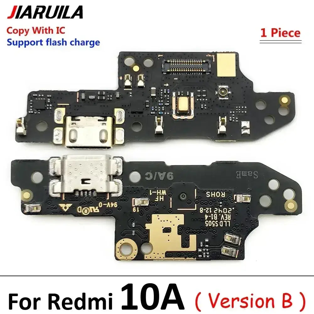 Black and gold usb charging port flex cable for xiaomi redmi 10a version b with protection time features