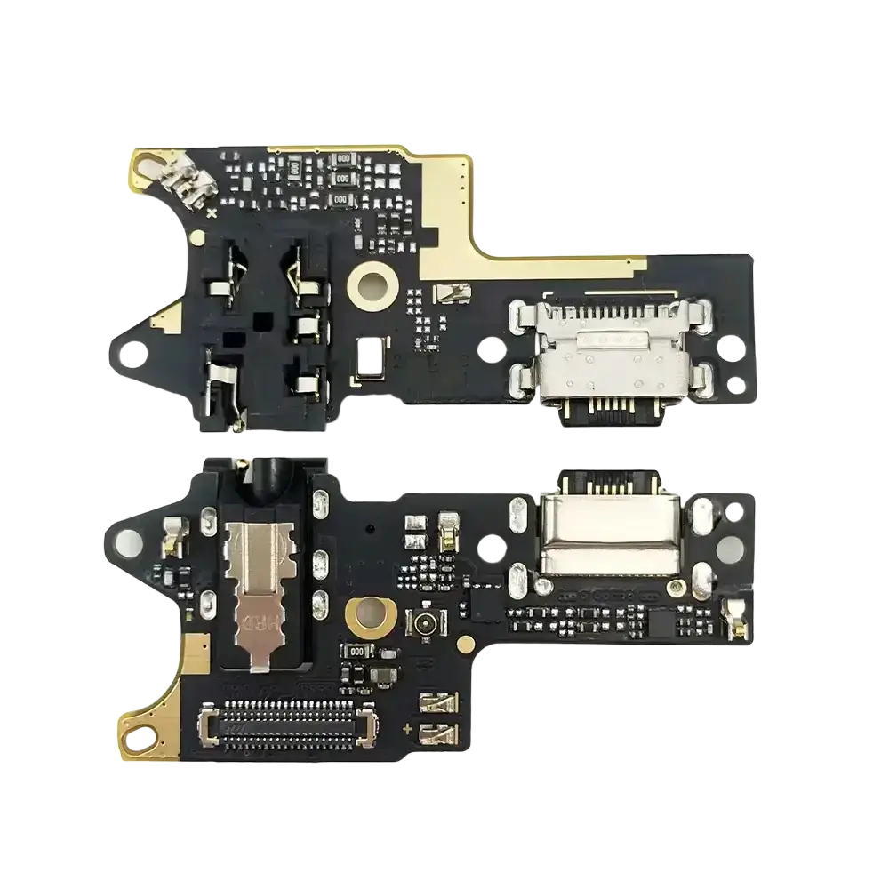 Black and gold usb charging port flex cable with usb-c connector for Xiaomi Redmi series protection time enhancement