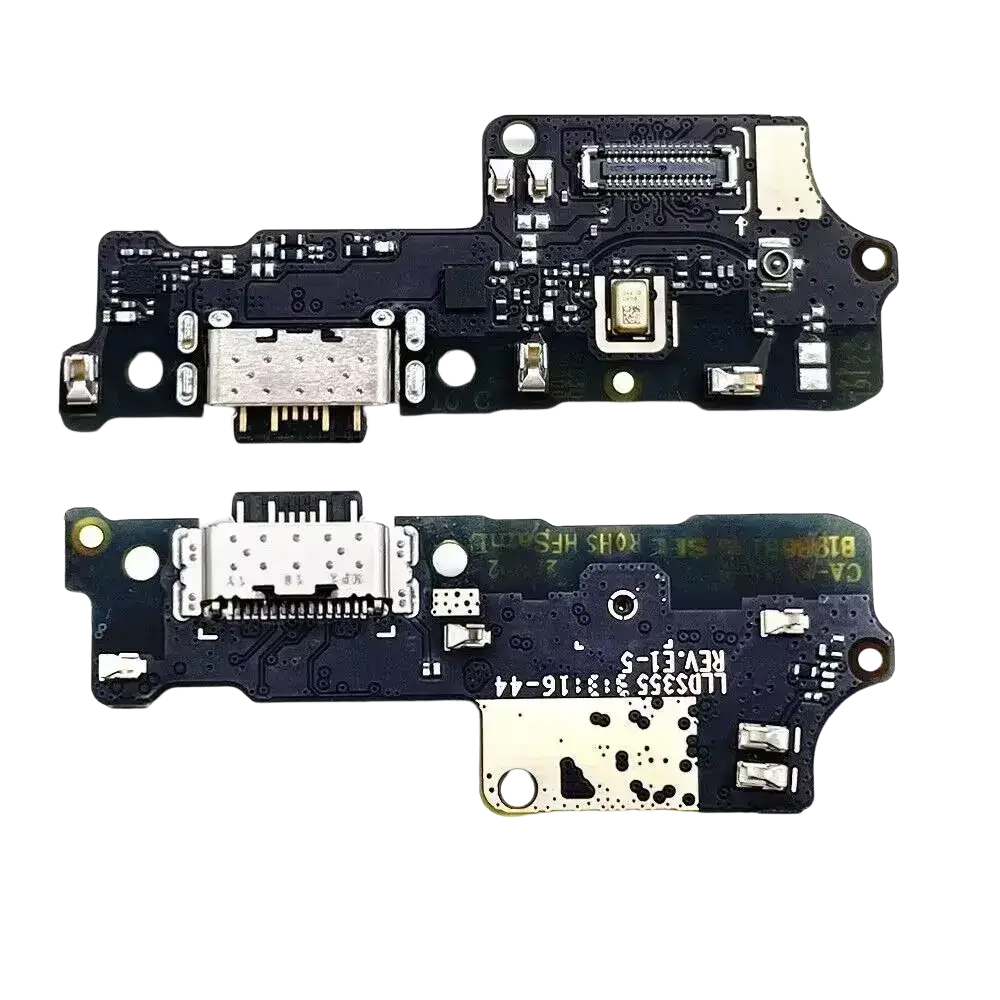Black usb charging port flex cable board with silver usb-c connector and white housing for xiaomi redmi protection time