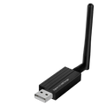Black usb dongle plus zigbee 3.0 with silver usb connector and external antenna for home assistant use