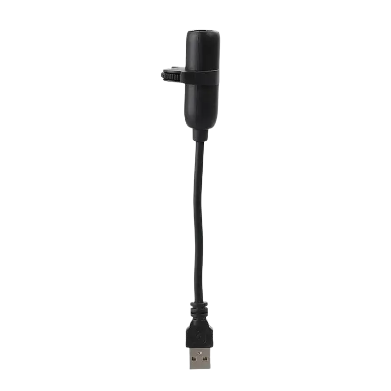 Black usb charging cable with clip-on connector for usb galaxy projector with replaceable projection discs