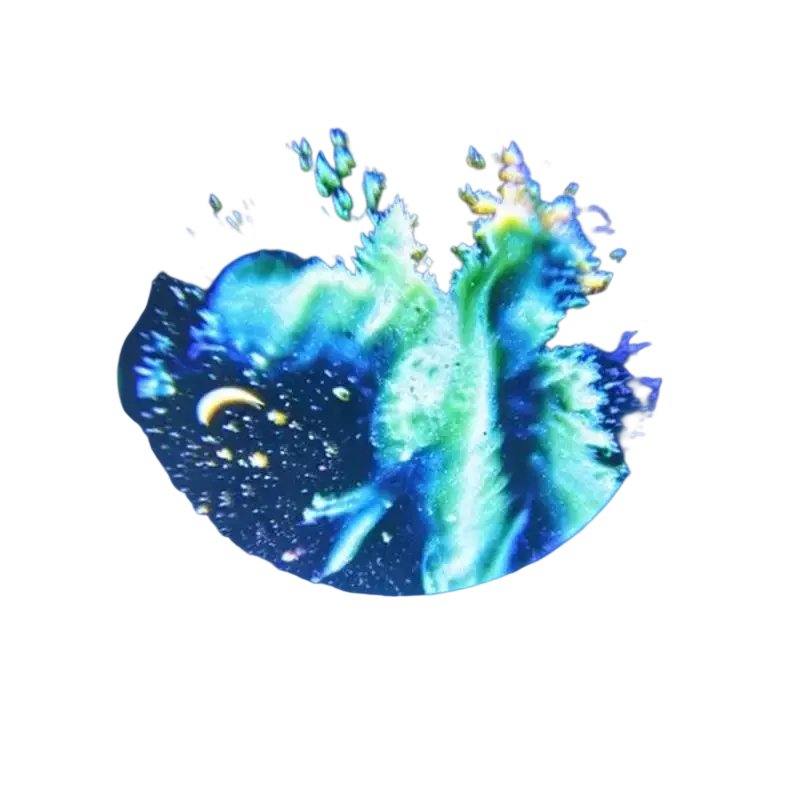 Usb galaxy projector displaying vibrant cosmic projection in blues greens and purples with replaceable projection discs