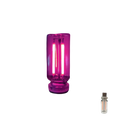 Usb night light glass touch color changing atmosphere light with pink led grow light and clear glass enclosure