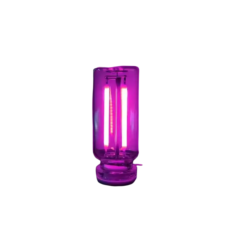 Usb night light glass touch color changing atmosphere light with purple led grow light and clear glass enclosure