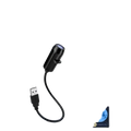 Black usb star galaxy projection lamp with metal gooseneck projecting 10 celestial patterns as night light