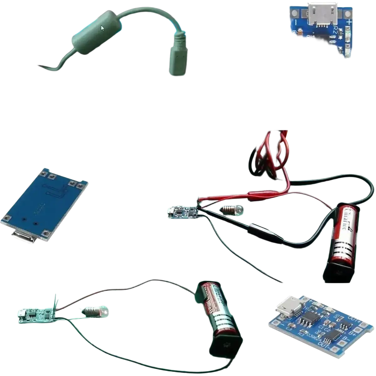 Green usb type-c cable with molded connectors for lithium battery charger board use