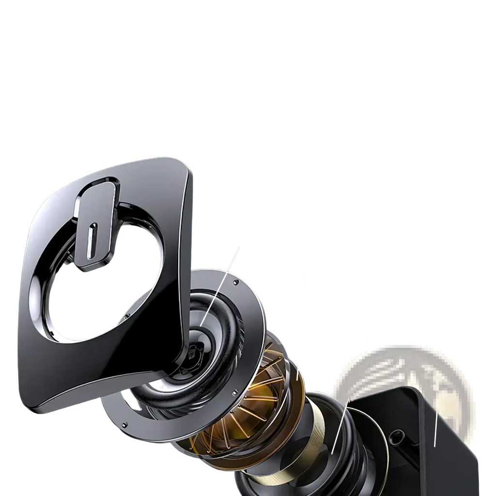 Black and gold usb wired computer speakers with rgb led lights featuring dual horns bass diaphragm and sealed metal cover