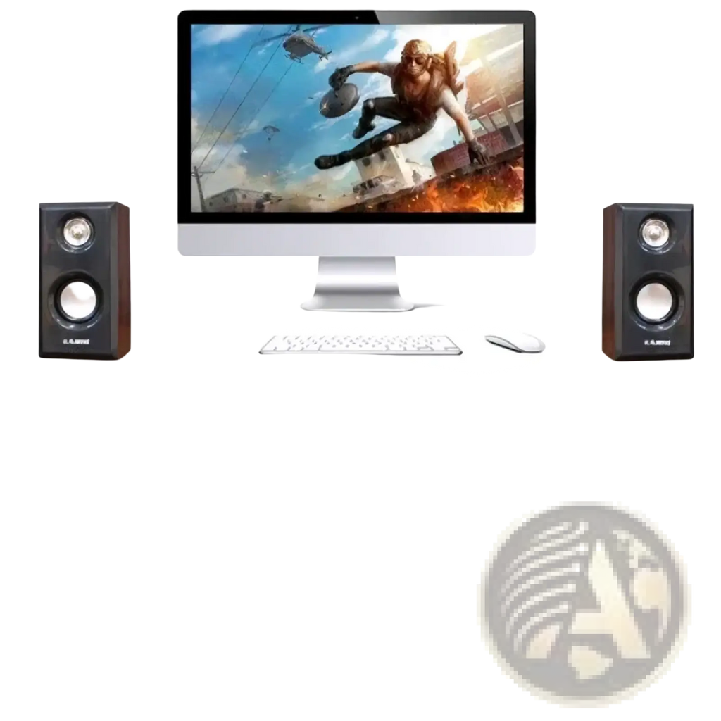 Black wooden usb computer speakers with silver tweeters and woofers in a sleek rectangular stereo design