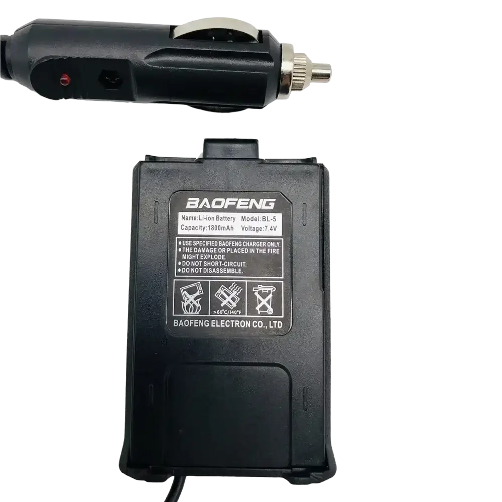 Black Baofeng BL-5 lithium-ion battery 1800mAh 7.4v for UV5R walkie talkie car charger battery eliminator