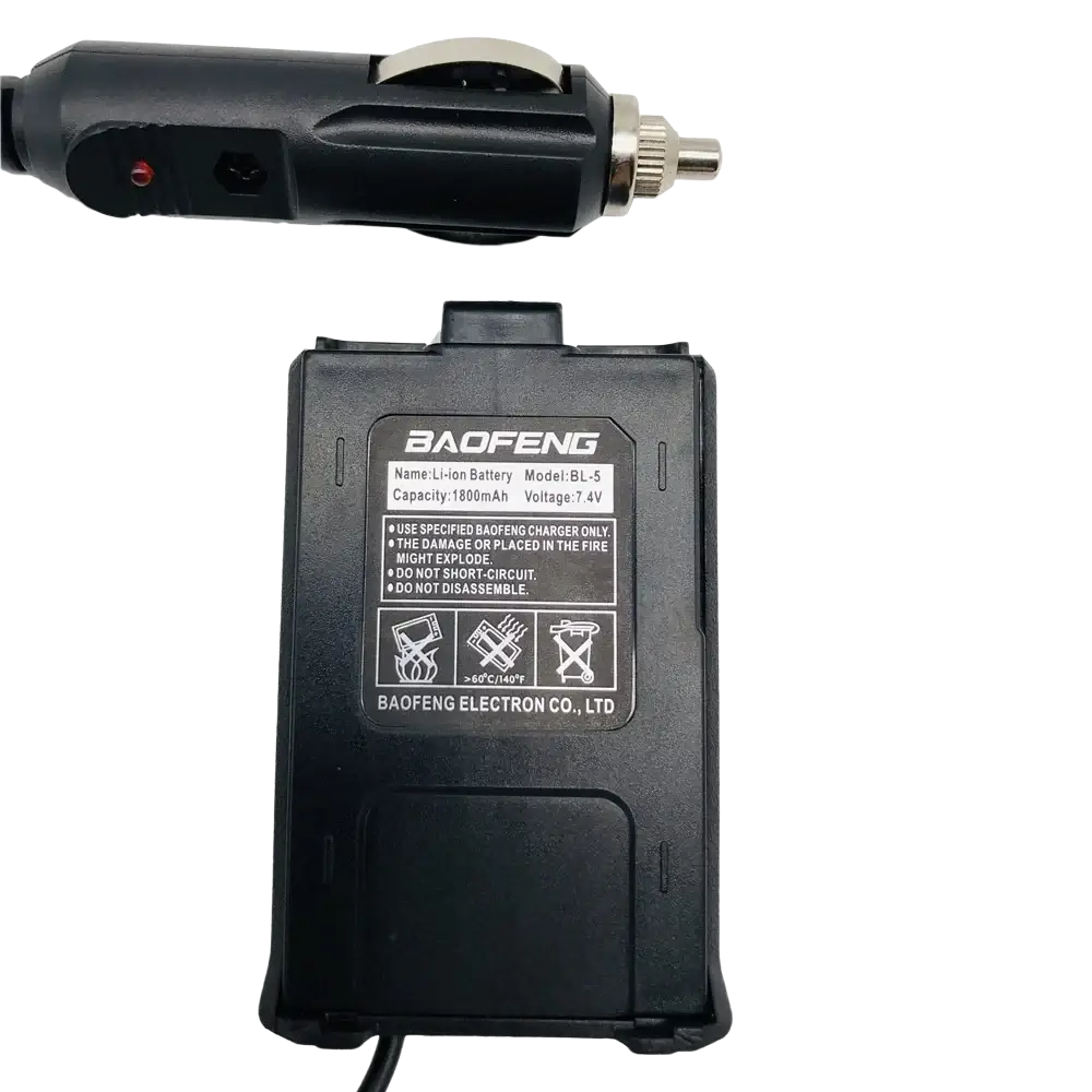 Black baofeng bl-5 lithium-ion battery 1800mah 7.4v for uv5r walkie talkie accessories car charger use