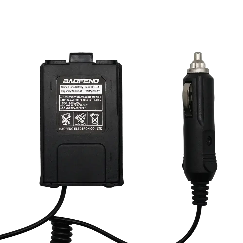Black baofeng bl-s li-ion battery charger with car adapter for uv5r walkie talkie car charger use