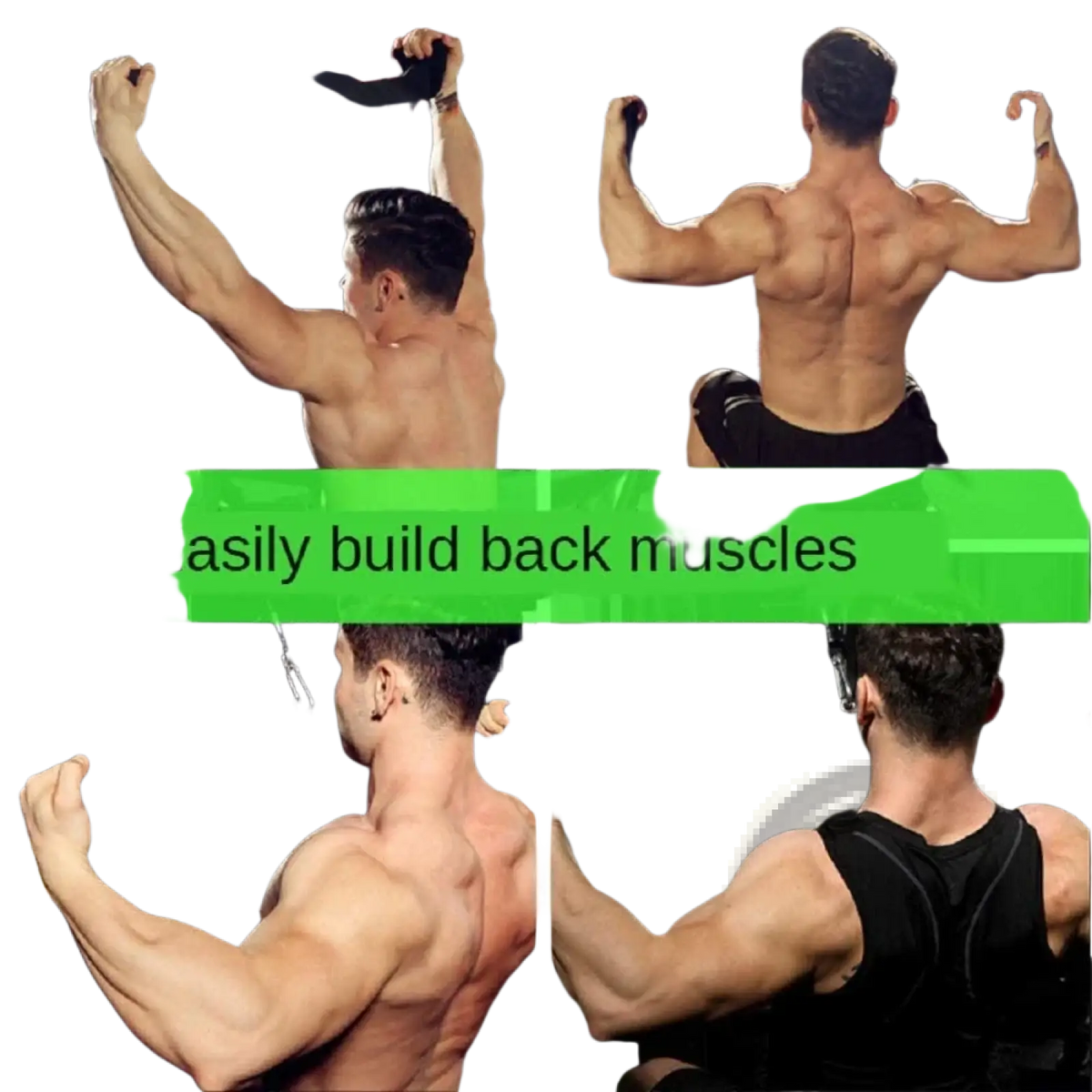 Black padded v-bar lat pulldown cable machine handle attachment designed for back workouts with durable resistance band