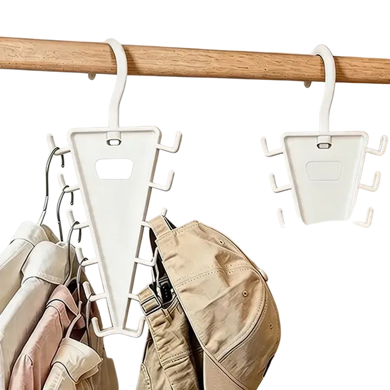V shape multi hook hanger rack white plastic closet organizer with multiple hooks for hanging clothes and accessories