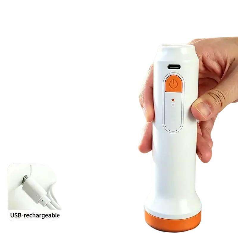 White and orange usb rechargeable air pump for vacuum storage bags compressing 17l storage bags efficiently
