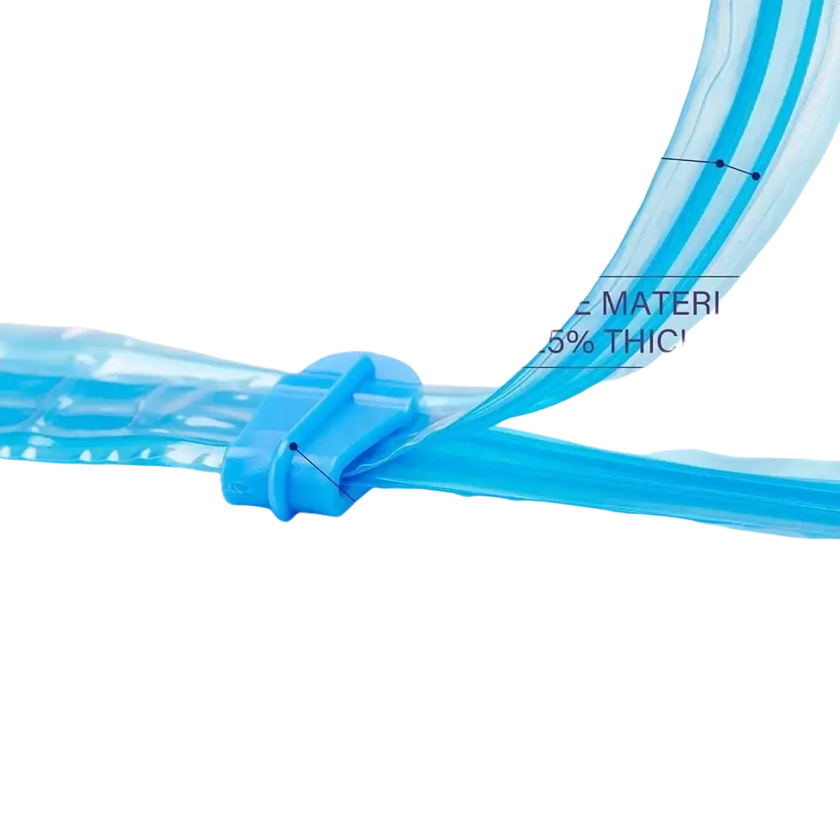 Blue vacuum storage bag compression bag made from 25 percent thicker pa pe with double-zip seal and hand pump