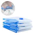 Set of five blue and white vacuum storage bags made of pa+pe material measuring 60x80cm for efficient storage