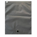 Gray reusable vacuum storage bag with white plastic clip and hole for roll vacuum bags travel compression use