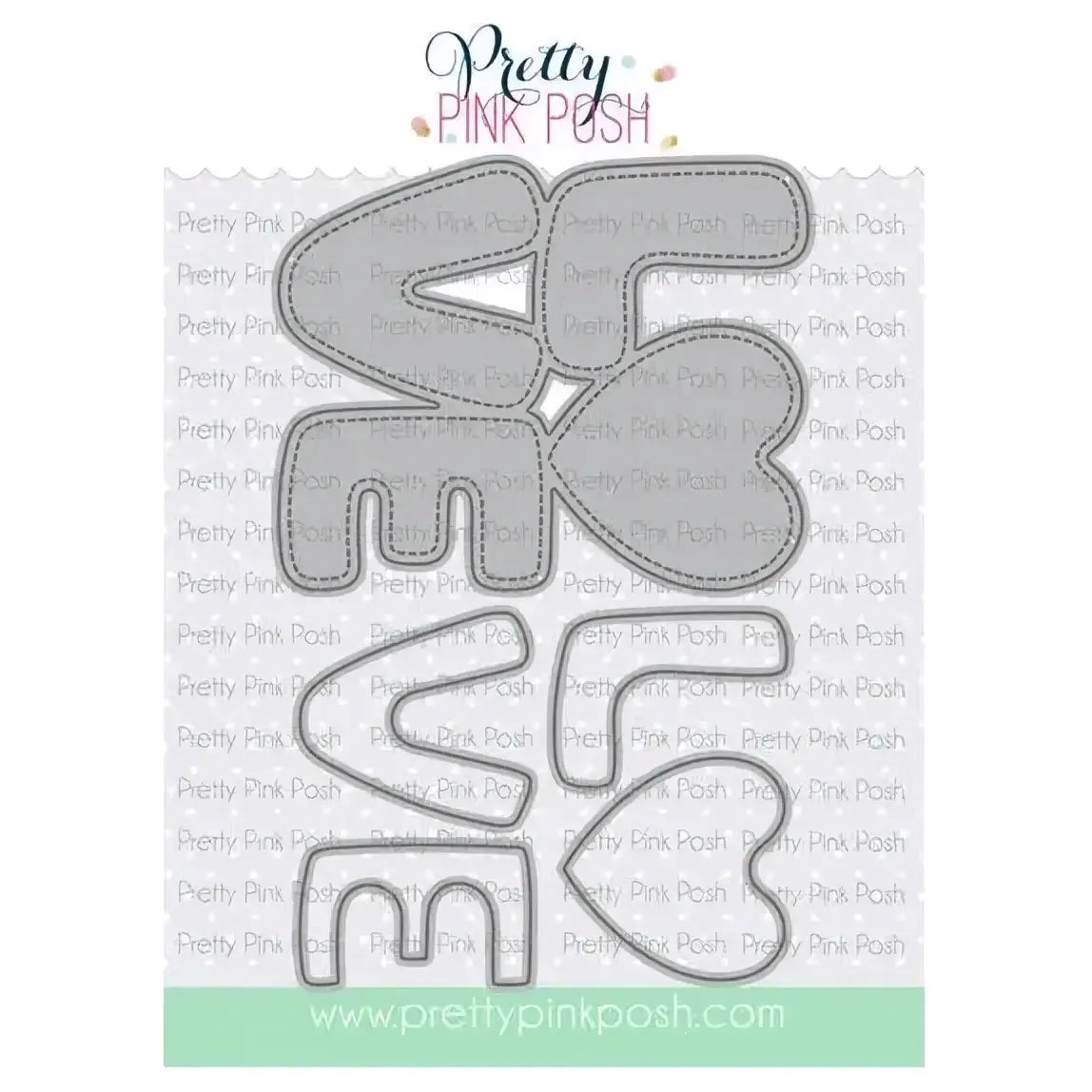 Metallic die-cut butterfly stamp set from Pretty Pink Posh Valentine metal cutting dies and clear stamps set