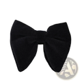 Black velvet bow tie with classic symmetrical design for formal neckwear gift