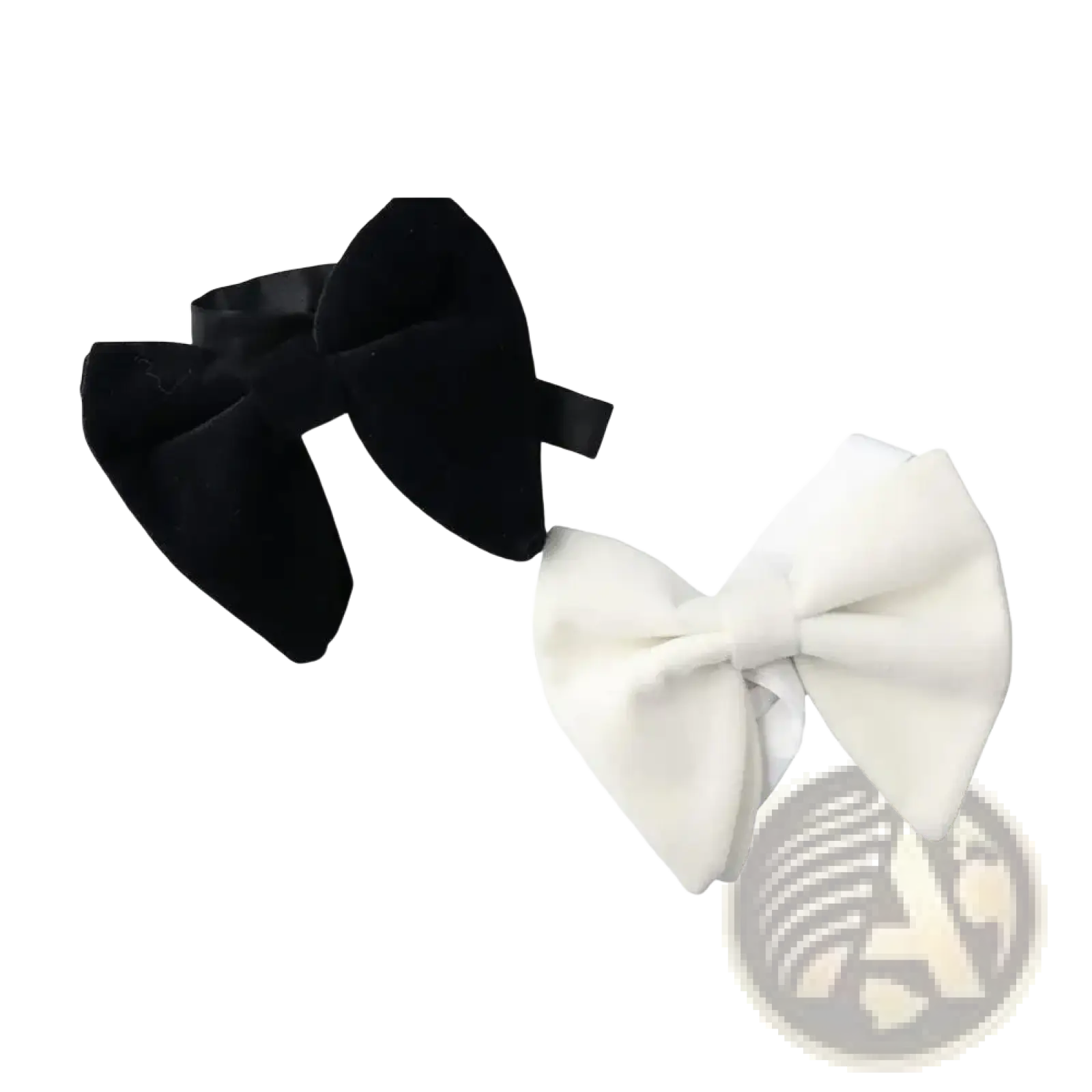 Black and white velvet bow ties formal neckwear made of soft velvet ideal as a gift for elegant occasions