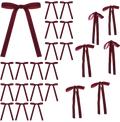 Deep burgundy velvet bows christmas tree ornaments 24 pcs velvet bows christmas neatly arranged on tree