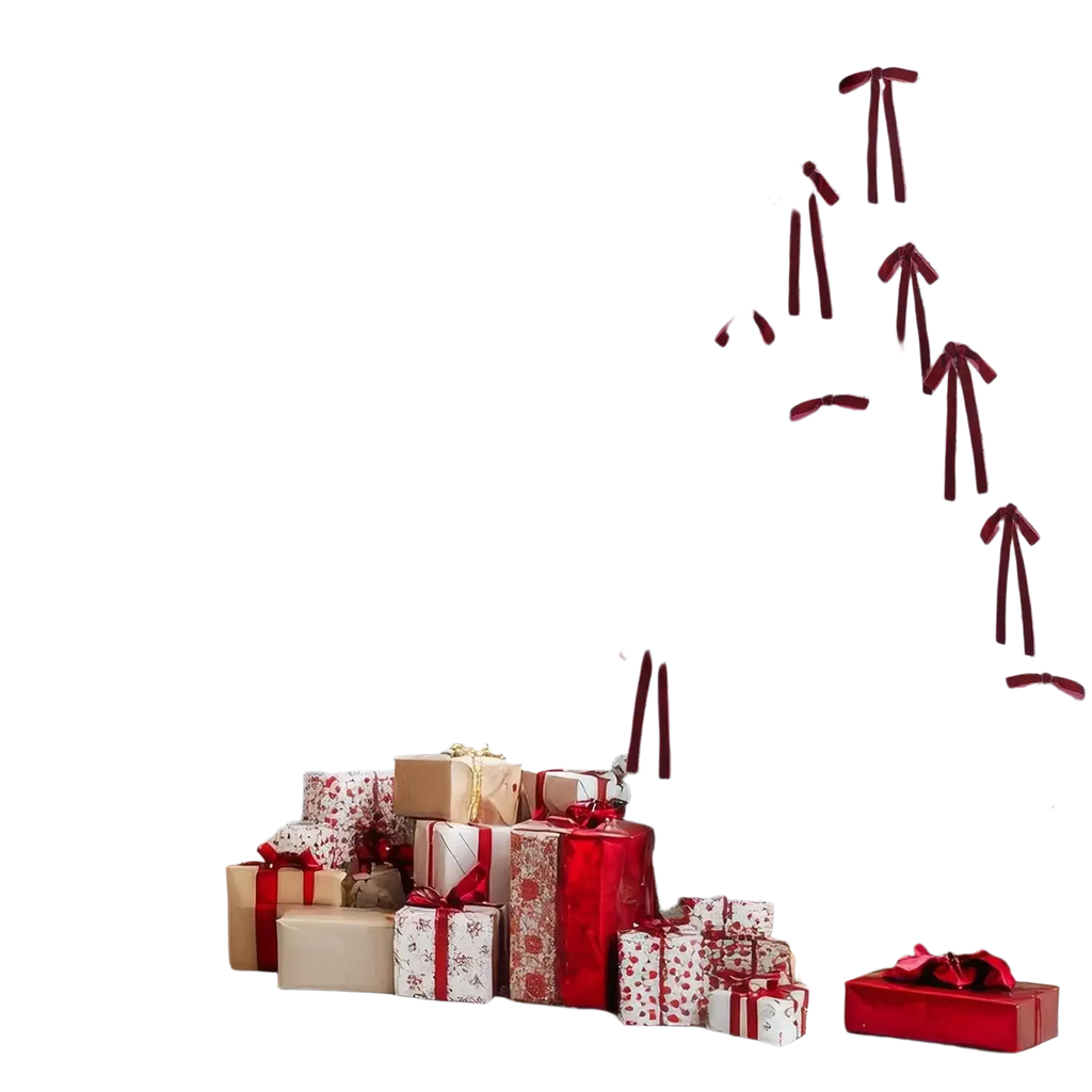 Festive artificial christmas tree decorated with frosted branches and deep red velvet bows pcs velvet bows christmas tree ornaments