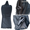 Black velvet high-neck body cover dress form display with sleek silhouette and satin-lined interior