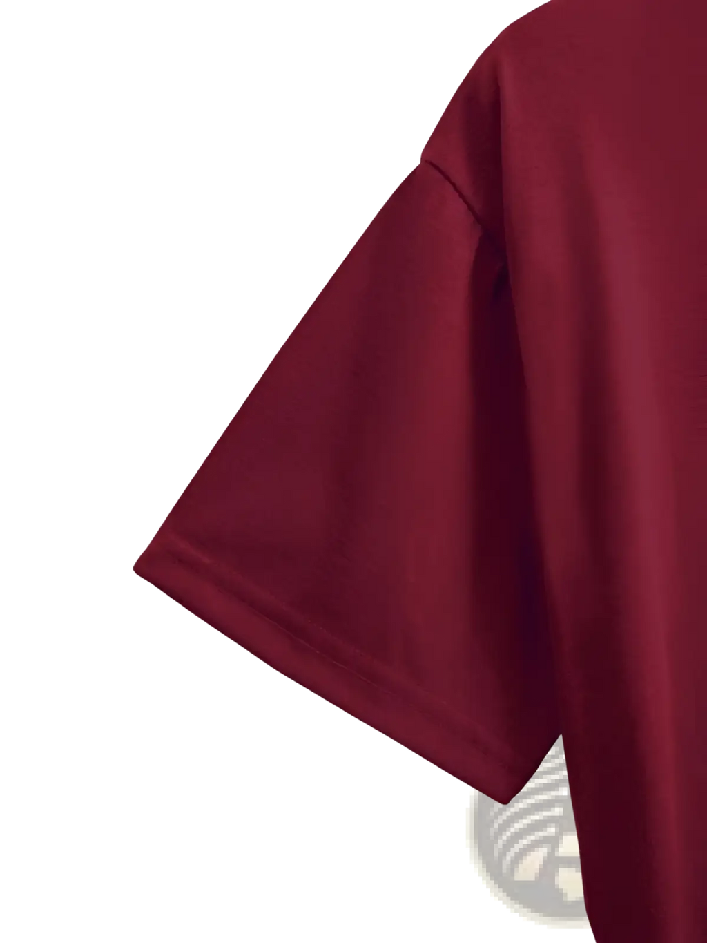 A soft maroon cotton velvet short sleeve casual tee with a relaxed fit and short sleeves for everyday wear
