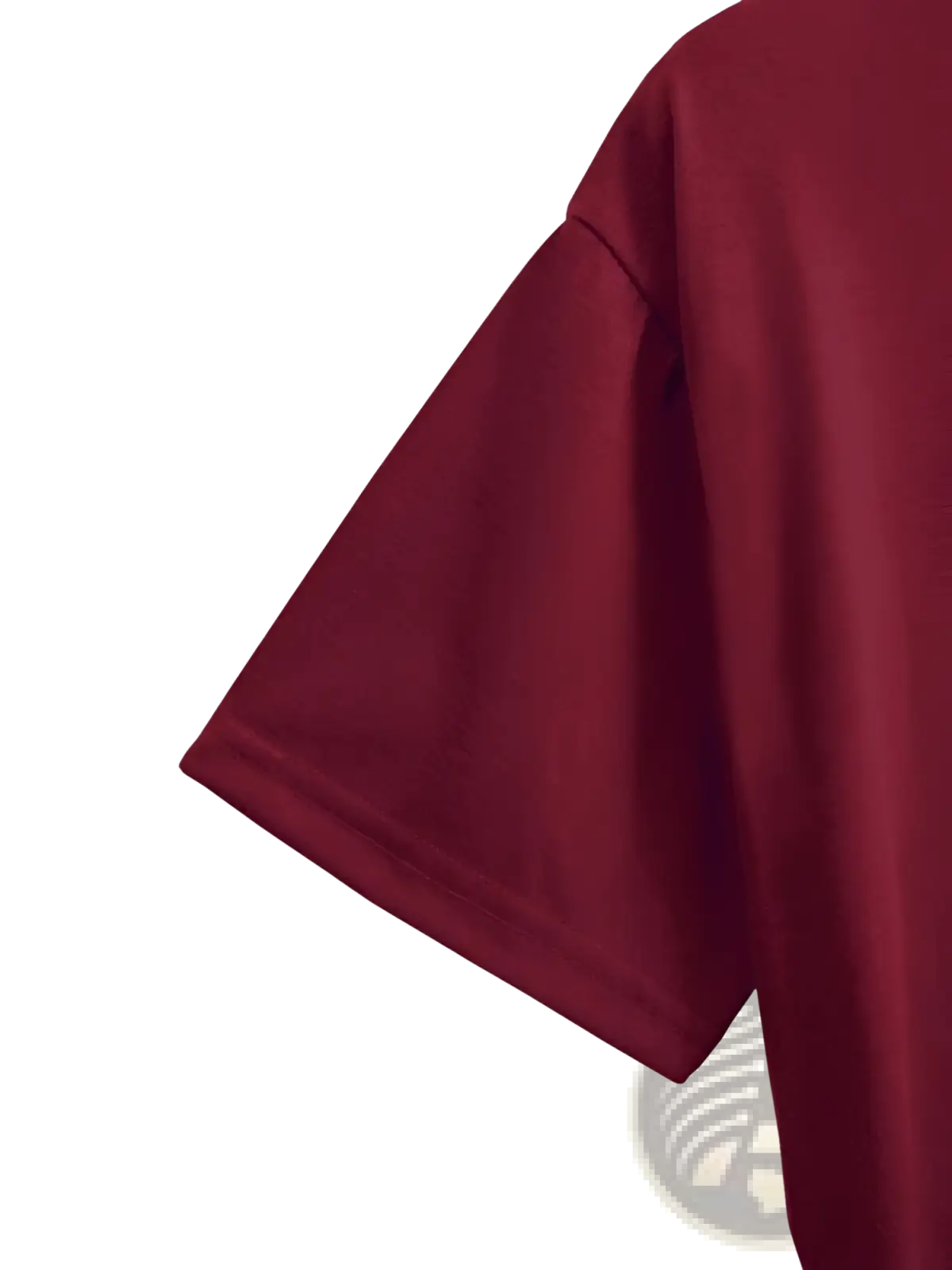 A soft maroon cotton velvet short sleeve casual tee with a relaxed fit and short sleeves for everyday wear