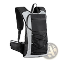 Vevor 15l insulated hydration backpack in black and silver mesh with adjustable straps and reflective accents shown from back