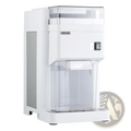 White vevor 300w commercial electric ice crusher and shaver machine with transparent bean hopper and collection container