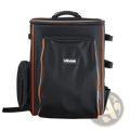 Black vevor 35.6l heavy duty welding backpack with helmet catch bag black with orange trim multiple compartments