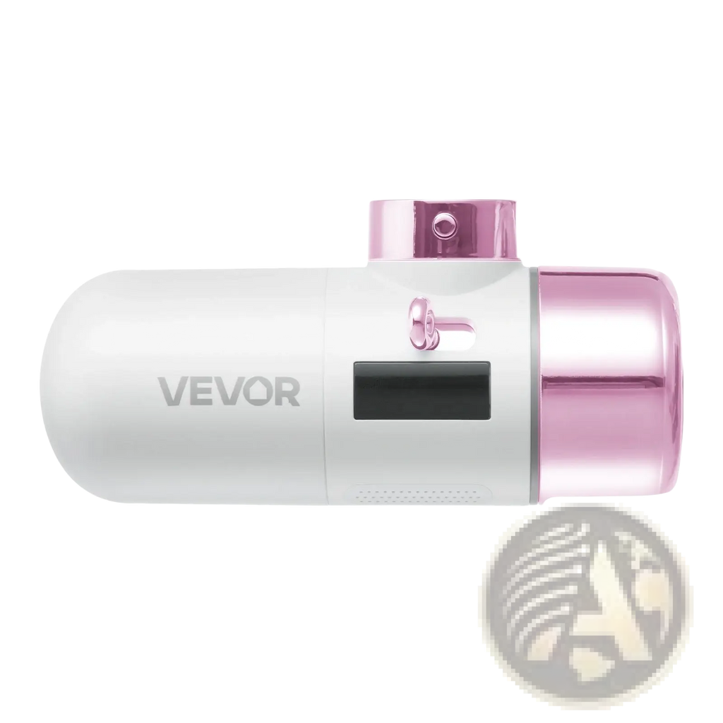 Vevor facial mist sprayer in white and rose gold with sleek cylindrical design for skincare hydration