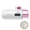 White and rose gold vevor facial mist sprayer with sleek cylindrical design and digital faucet filter for cleansing