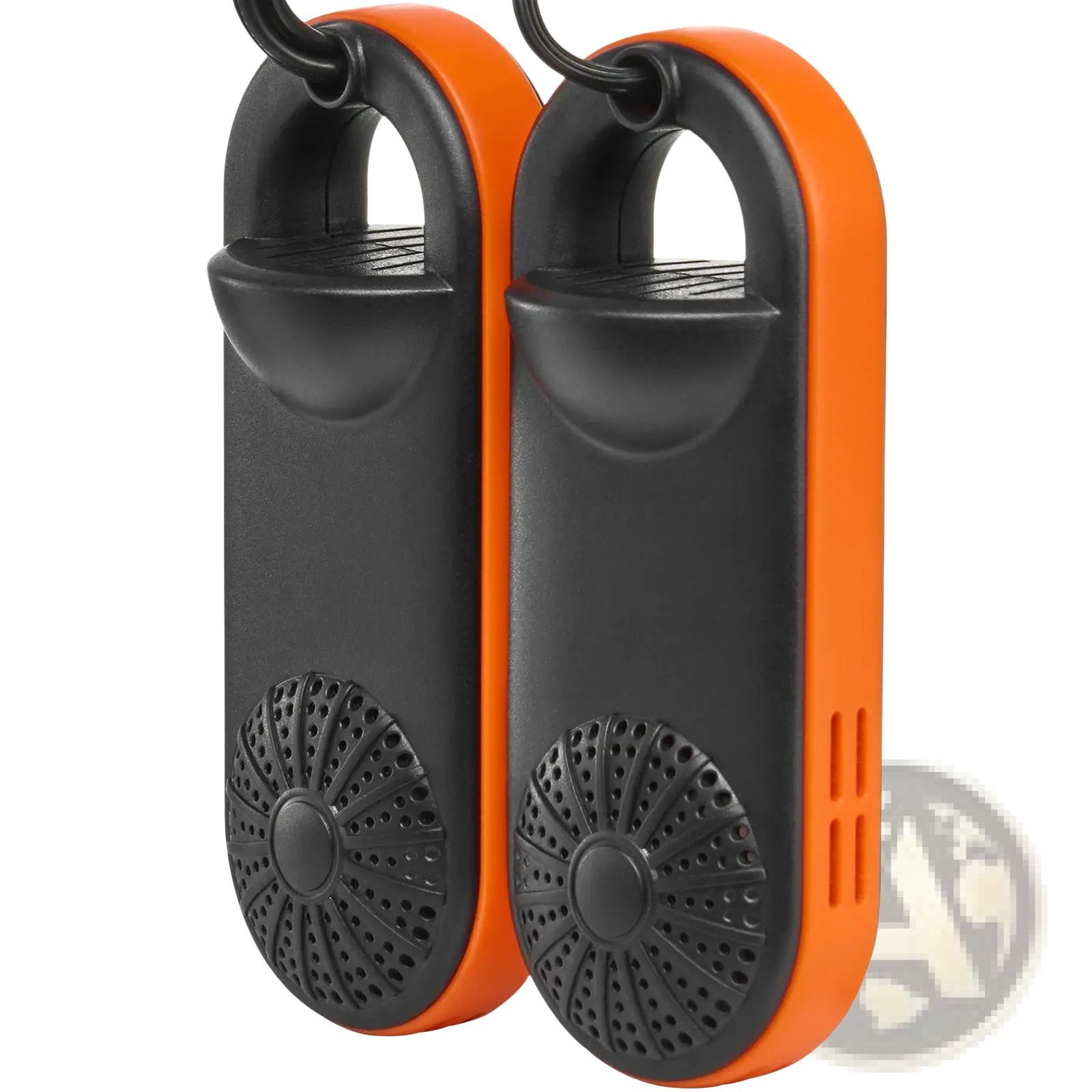 Vevor portable electric shoe and boot dryer in orange and black with textured vented design and hanging handle