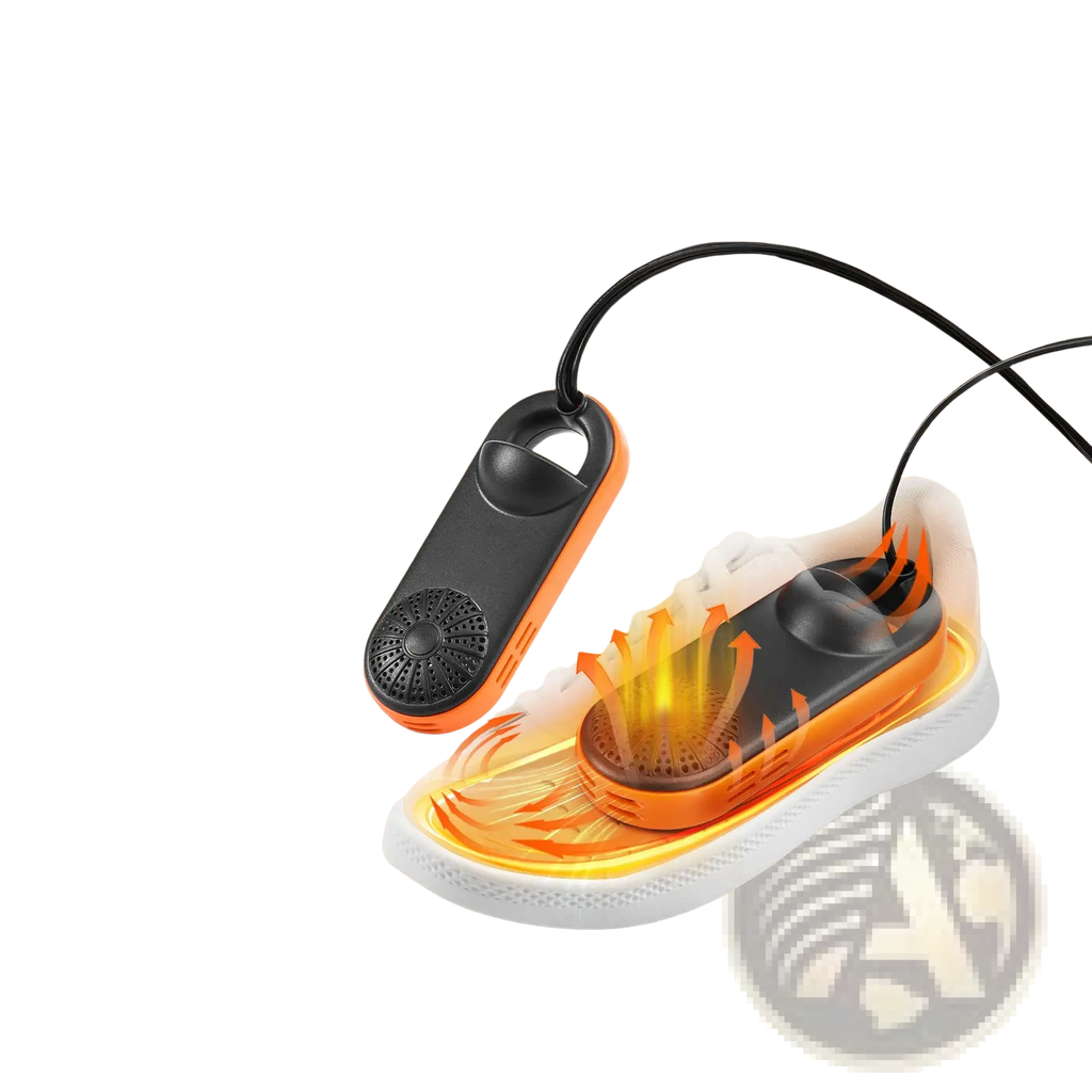 Orange and black vevor portable electric shoe and boot dryer with 360° thermal even drying and hanging handle