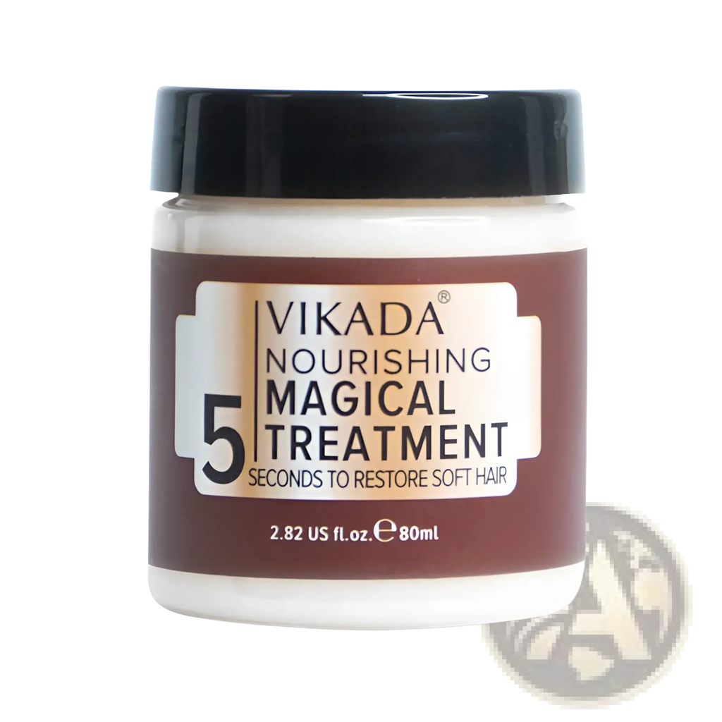 Vikada hair repair mask deep moisturizing treatment in a white jar with black lid and brown label 80ml