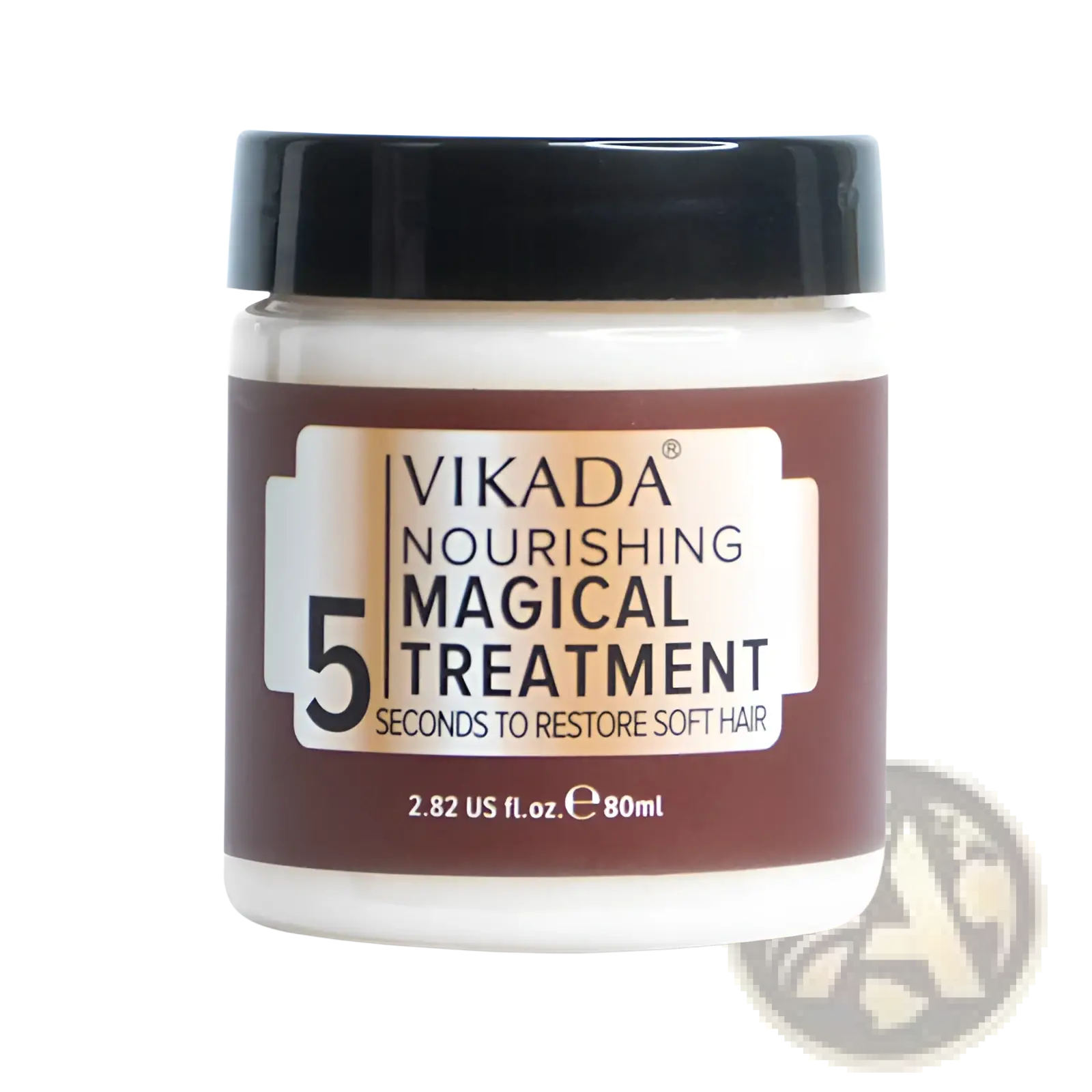 Vikada hair repair mask deep moisturizing treatment in a white jar with black lid and brown label 80ml