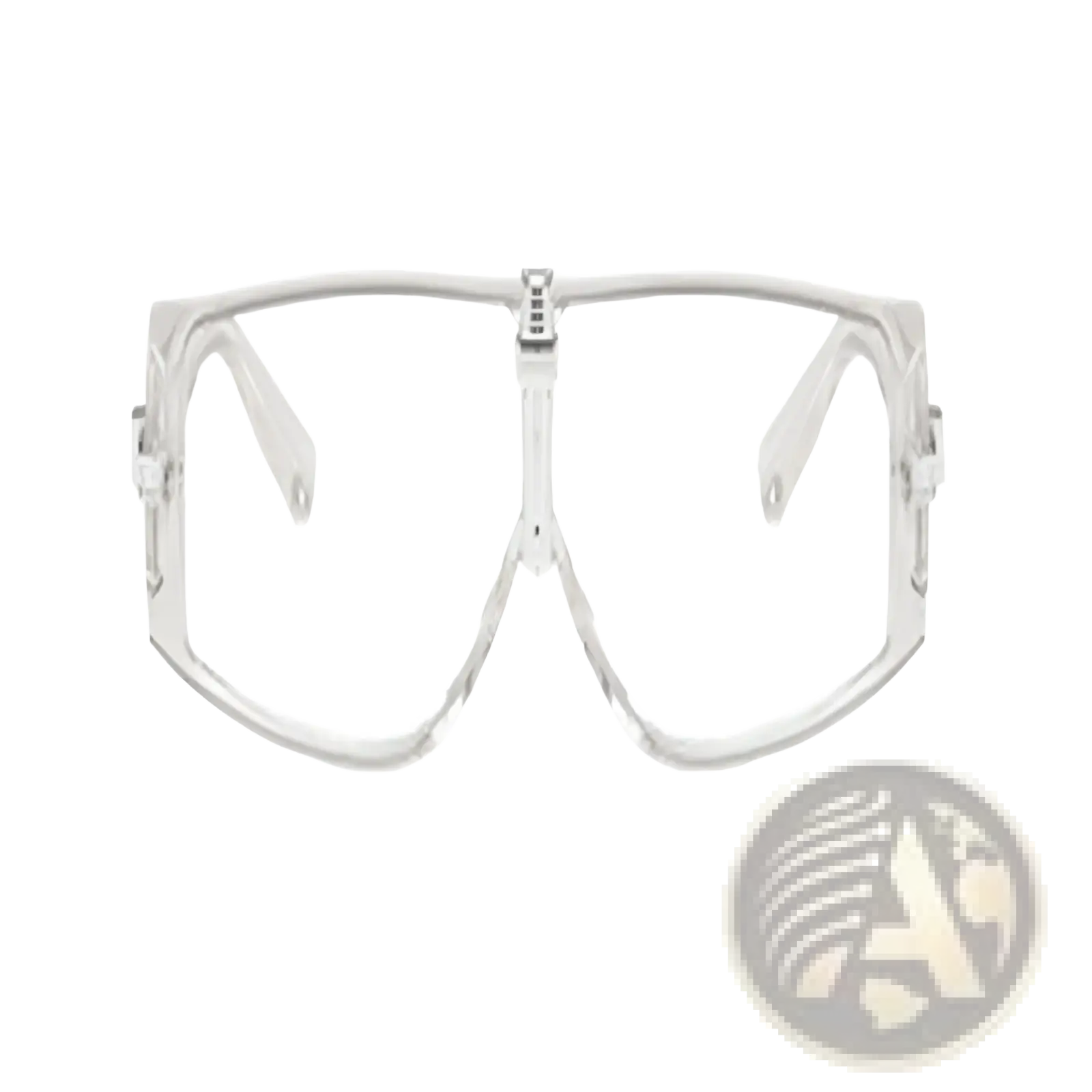 Vintage Shield UV400 futuristic oversized sunglasses with clear transparent safety goggles and sleek metallic adjustable frame