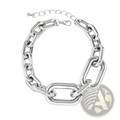 Vintage silver chunky link chain choker necklace with a silver-toned chunky link design and secure clasp