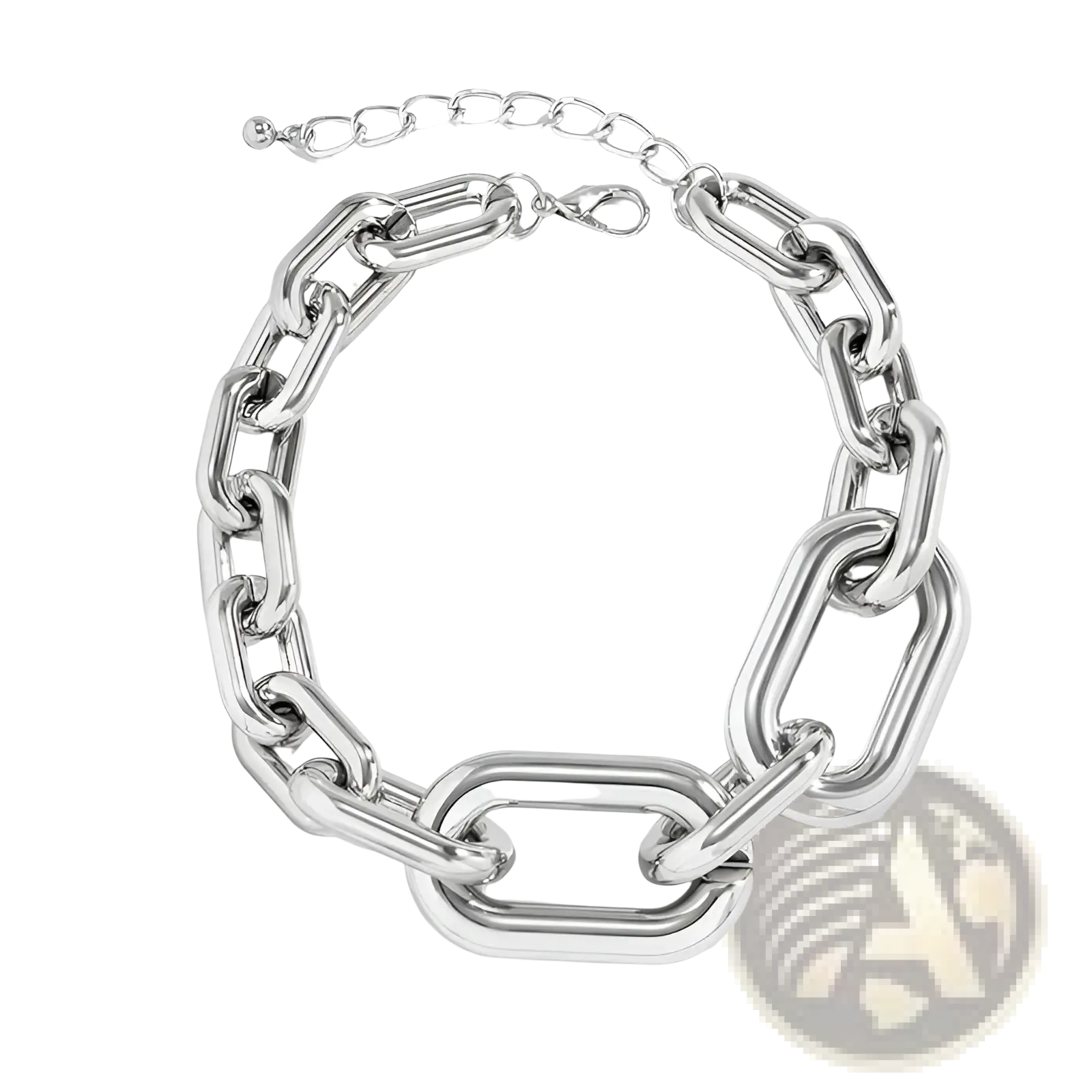 Vintage silver chunky link chain choker necklace with a silver-toned chunky link design and secure clasp