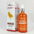 Dr vitamin c brightening skincare set showing front view of orange bottles designed for skin brightening use