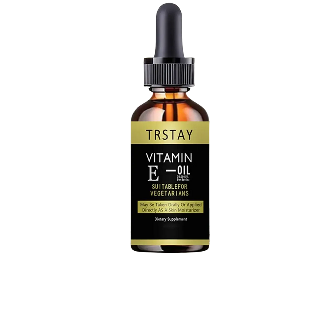 Trstay vitamin e oil in amber glass dropper bottle with black cap for moisturizing whitening face essence skin care