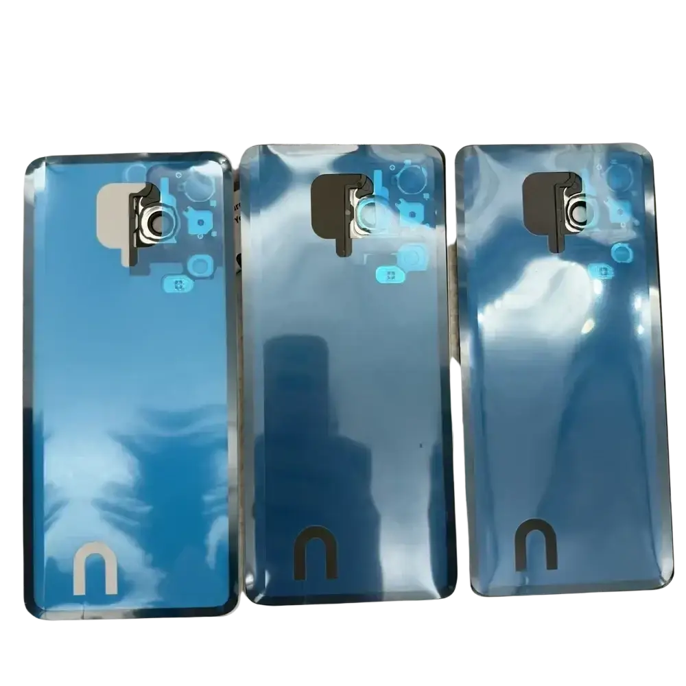 Three blue gradient glass back covers with glossy finish and n logo for vivo v30 v30pro replacement lens
