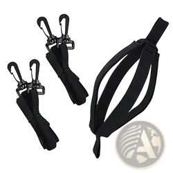 Black nylon volleyball spike training aid soloserve belt with metal carabiner clips for secure attachment