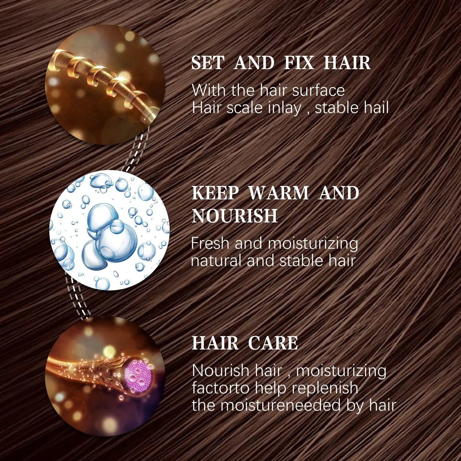 A sleek golden volumizing hair spray bottle with a textured surface designed for fluffy styling gel 100ml