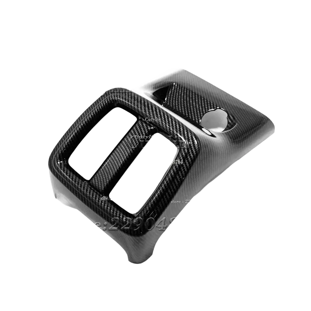 Volvo xc40 carbon fiber interior trim kit 2019-2021 black glossy finish with precise cutouts for dashboard controls