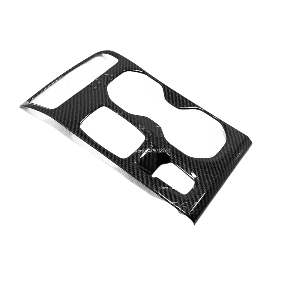 Volvo XC40 carbon fiber interior trim kit center console black textured with cutouts for cup holders and controls 2019-2021