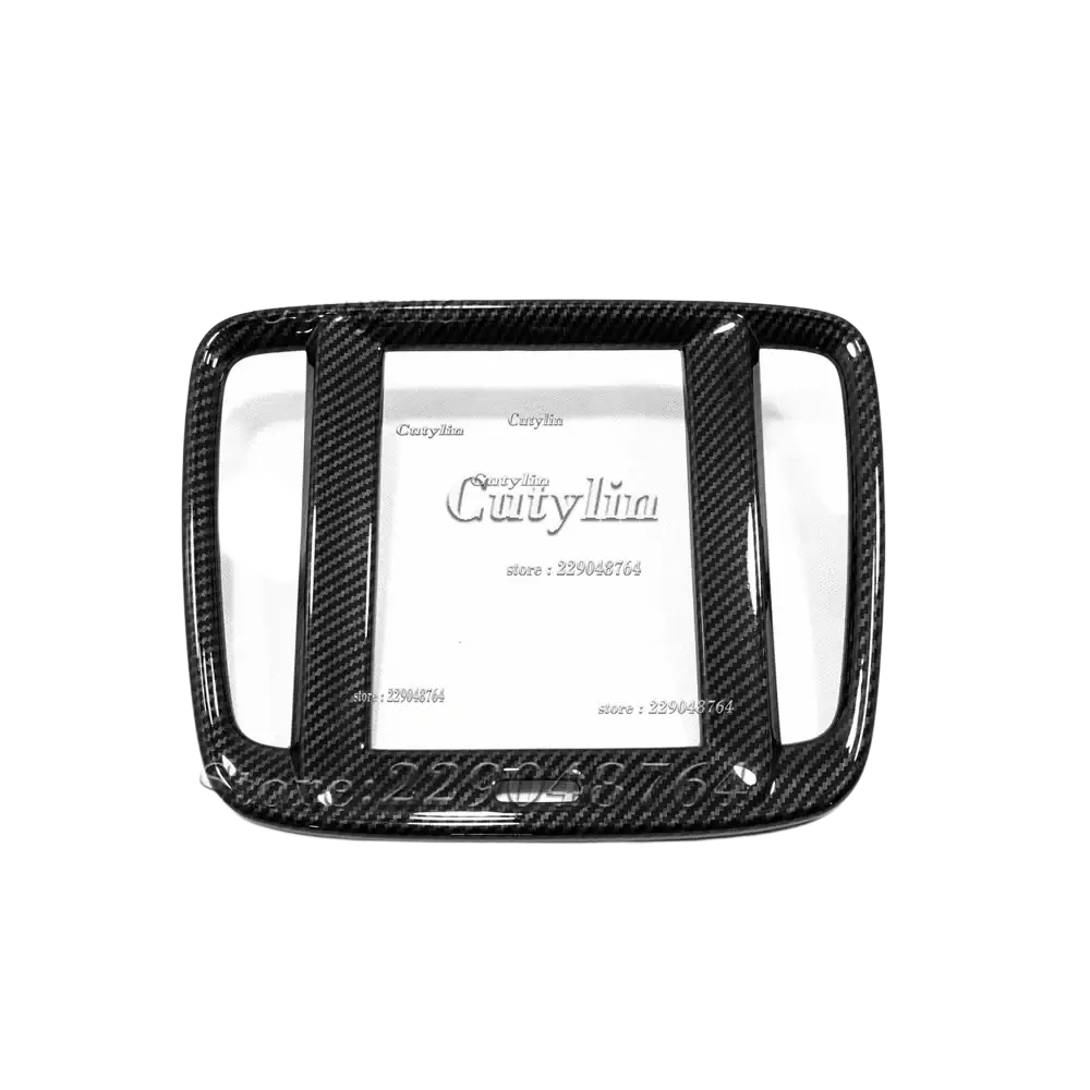 Black carbon fiber textured interior trim frame for Volvo XC40 2019-2021 in a high-quality replacement kit